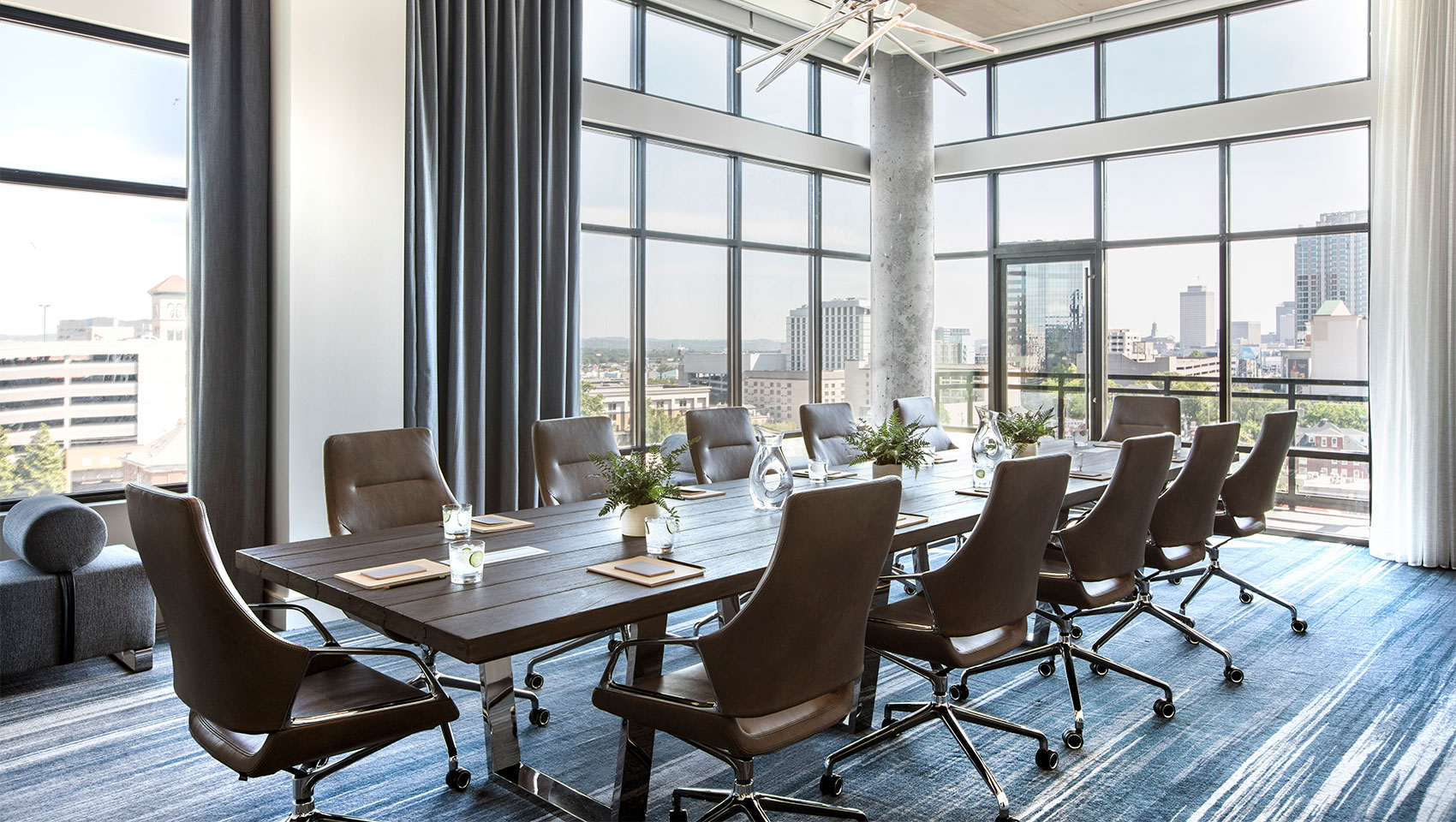 board room meeting room with Nashville view