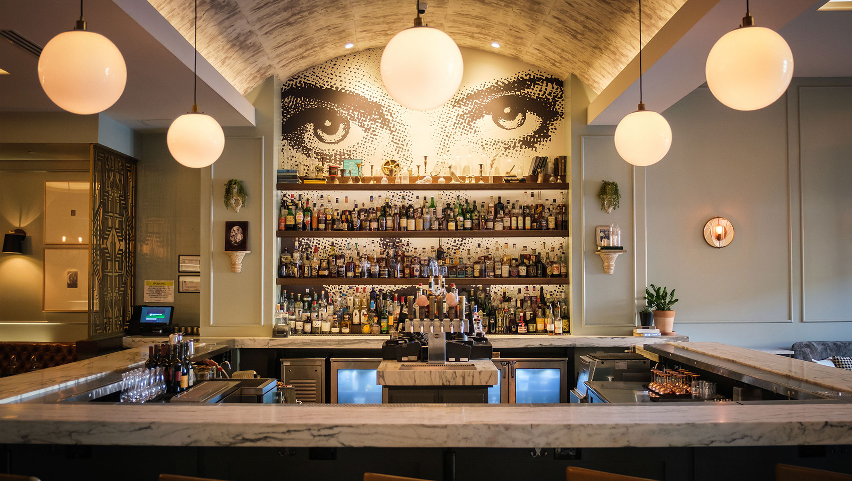 interior shot of bar at Henley